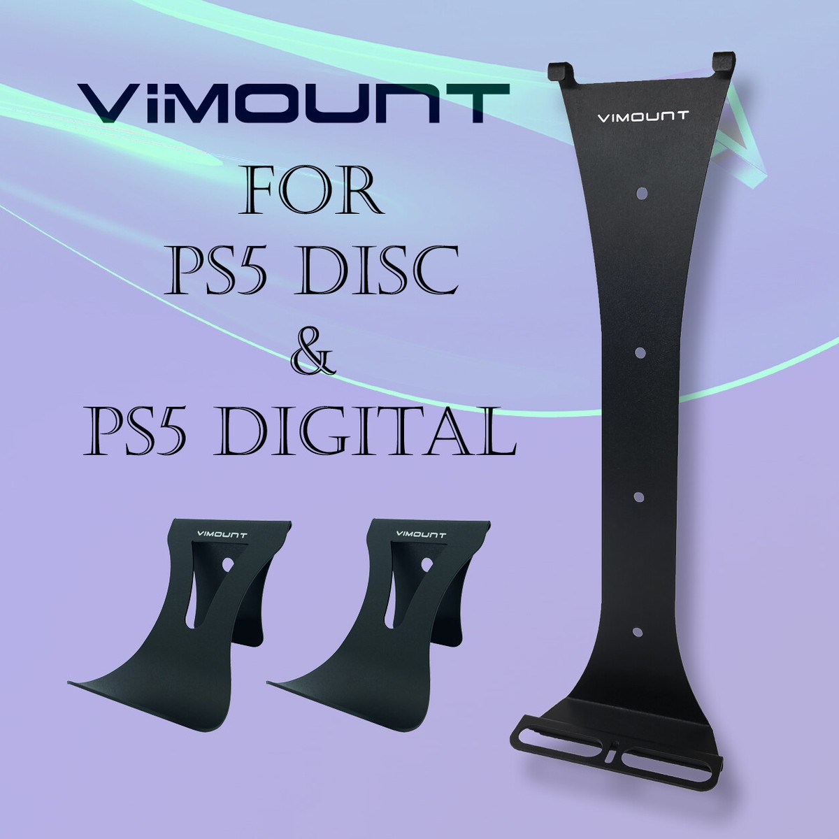 PlayStation PS5 FAT PRO Black Wall Mount Controllers Mount