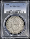 1880-P $1 Morgan Silver Dollar PCGS AU 55
