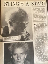 The Police, Sting, Full Page Vintage Clipping, a