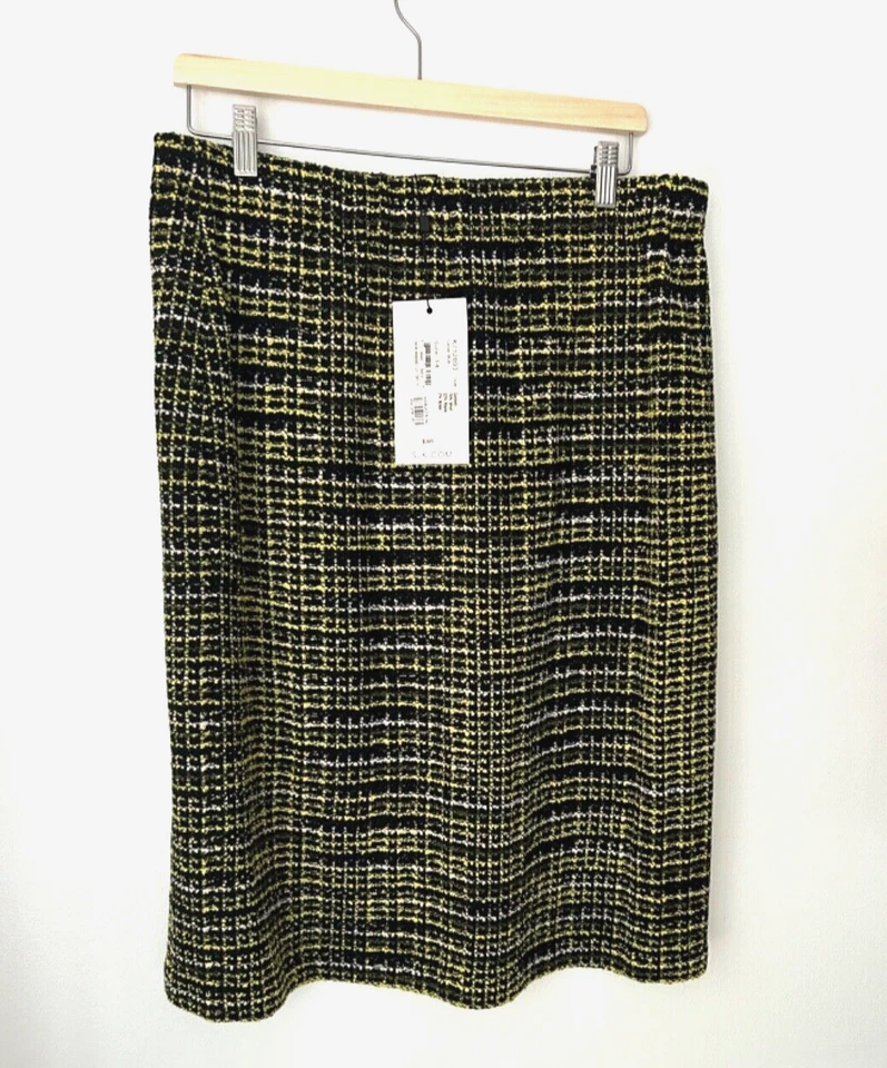 NUEVA Falda Lápiz de Lana St. John Caviar para Mujer Talla 14