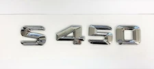 #1 S450 CHROME FIT MERCEDES REAR TRUNK EMBLEM BADGE NAMEPLATE DECAL LETTERS