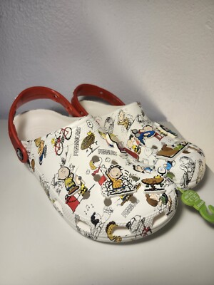 Peanuts Classic Clog Womens Size 8 Mens 6 With Jibbitz
