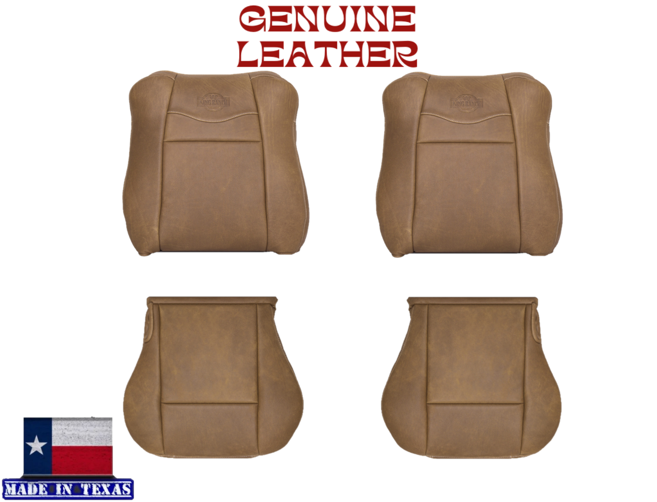 For 2001 2002 2003 Ford F150 King Ranch Front Replacement LEATHER Seat Covers eBay