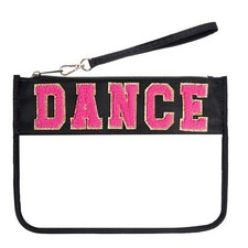 Chenille Letter Bag Clear Flat Pouches with Zipper Clear Makeup letter Bag Mu...
