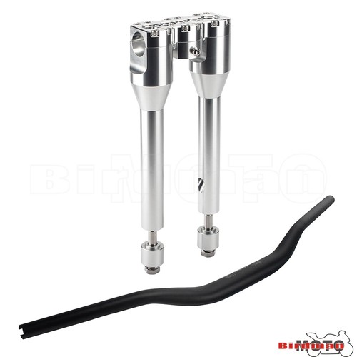 Elevadores de manillar estilo club de 10"" para motocicletas con manillar para abrazaderas de barras de 1 1/2 - Imagen 19 de 20