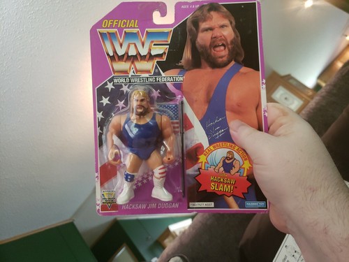 WWF Hasbro MOC Hacksaw Jim Duggan Series 9 Purple ...