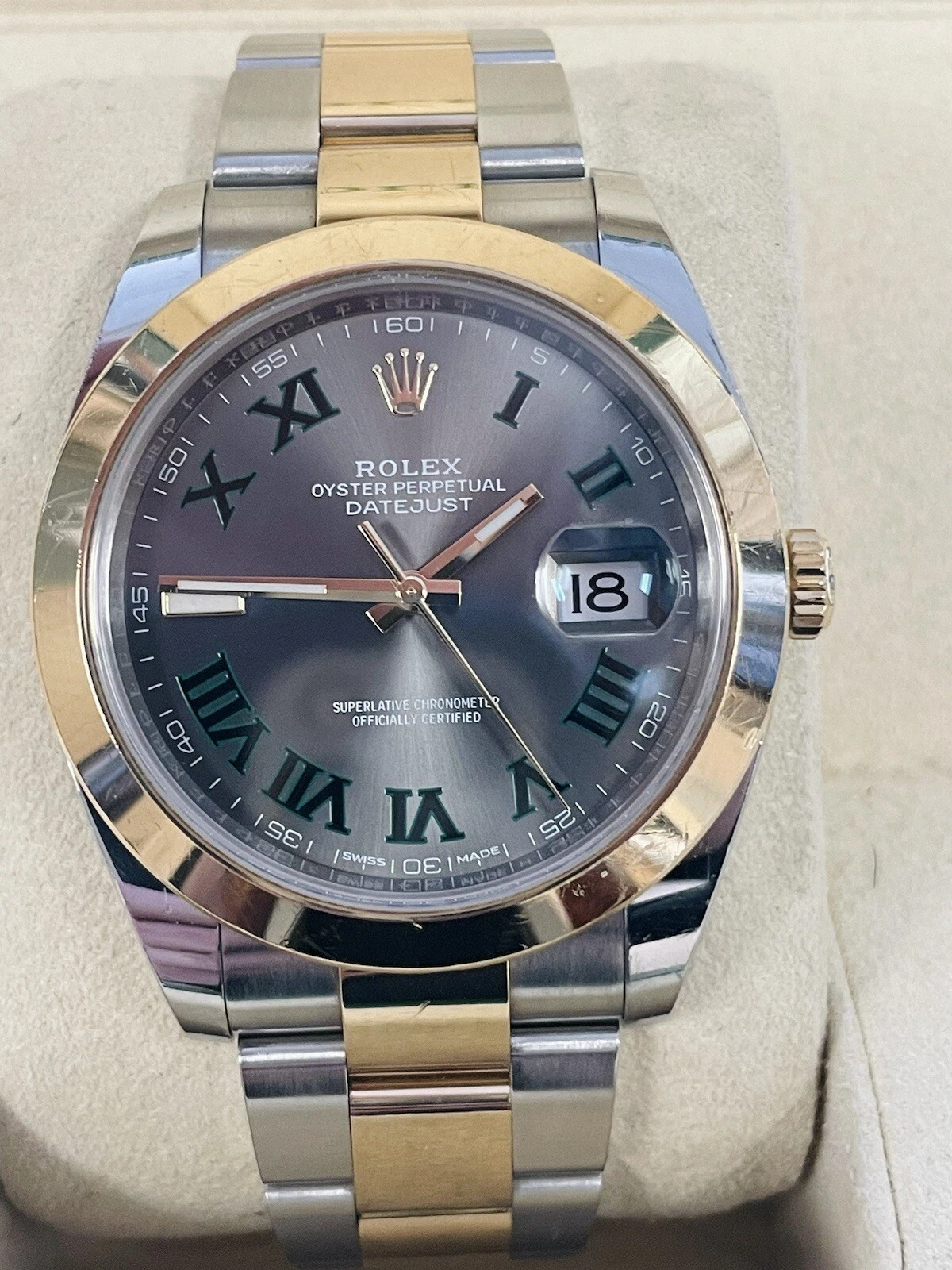 Breguet — Rolex Datejust 126303 Men's 18k & Stainless 41mm Wimbledon ~  Box & Papers
