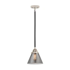 Innovations Large Cone 7.75" Mini Pendant, LED, BK PN/CF - 288-1S-BPN-G43-LED