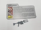 1986 Monkeywrench V1 Complete Accessory Set Gun GI Joe Vintage Figure FileCard
