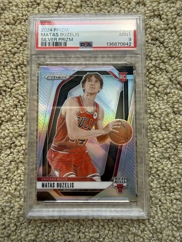 2024-25 Panini Prizm Silver Prizm Rookie Matas Buzelis #252 PSA Chicago Bulls