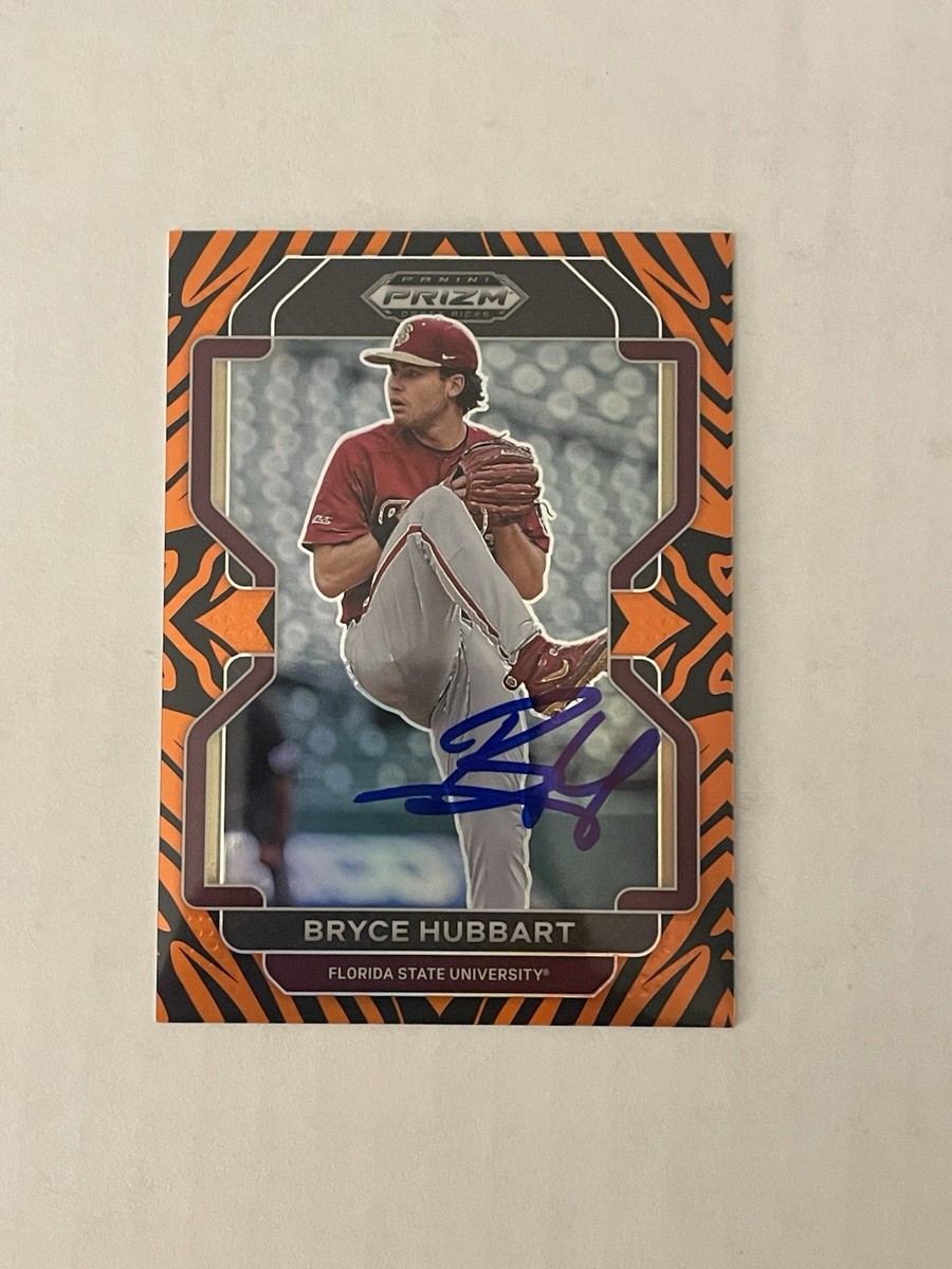 Bryce Hubbart SIGNED 2022 Panini Prizm Draft Picks TIGER STRIPE