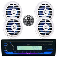 JVC KD-T92MBS 1 DIN Bluetooth USB Stereo CD Receiver, 4x 5.25" Speakers, Remote