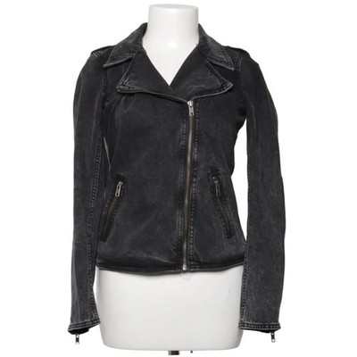 ESPRIT, Bikerjacke, Damen, Größe: XS, Grau, Baumwolle, Einfarbig, Denim #MKq