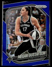 2025 Panini Prizm WNBA 49 Megan Gustafson Las Vegas Aces Blue 044/199