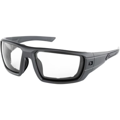 Bobster Eyewear Matte Gray Mission Sunglasses w/Clear Lens OSFA BMIS001C