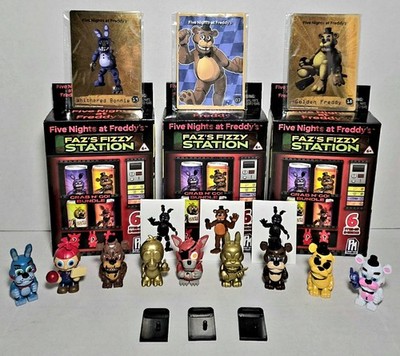 Five Nights At Freddy s FNAF Faz's Fizzy Station Mini Figure Lot RARE GOLD (1)