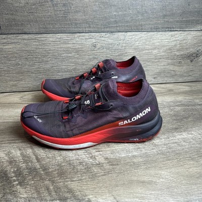 Salomon S-Lab Ultra 471888 Unisex W7.5/M6.5 Running Shoes Plum Red Sneakers