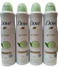 Dove Go Fresh Spray 250 ml  /  8.4 oz Cucumber & Green Tea Scent (PACK OF 4 )
