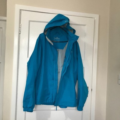 Kathmandu Jacke Damen Größe 16 Blau NGX2 Kapuze Wasserdicht Outdoor Regen Mantel