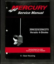 Mercury Manuale di Servizio 200/225/250/275 Verado Alloggiamento Ingranaggio 4 Tempi 2005