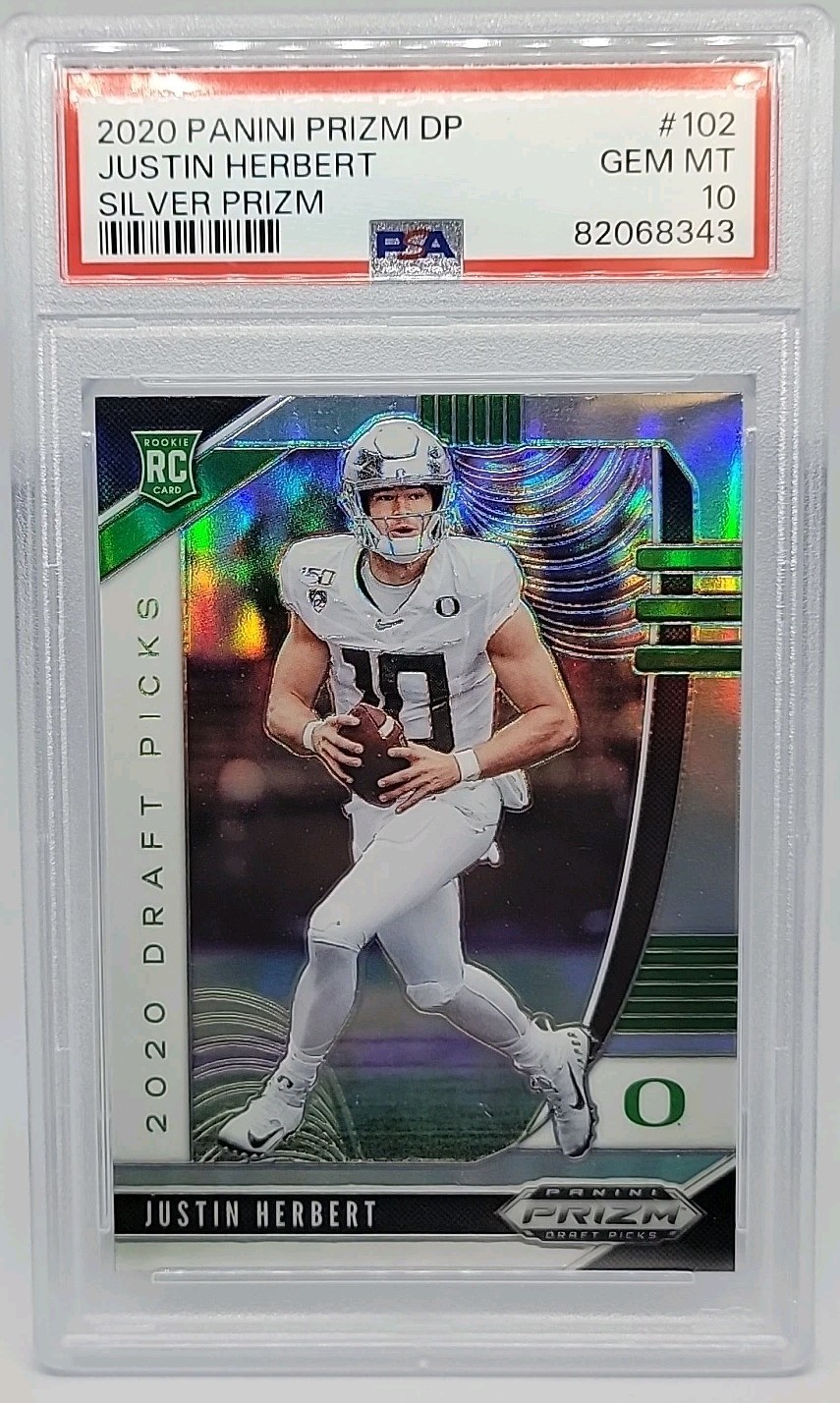 Justin Herbert Panini Prizm Draft Picks #102 Silver