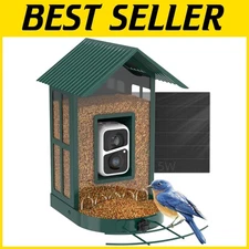 Smart Bird Feeder Camera, Solar Powered, AI Identify