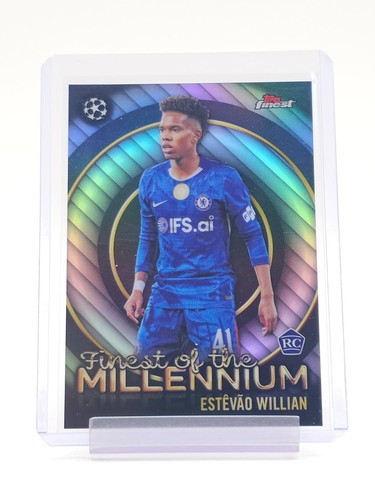 ESTEVAO WILLIAN 2025-26 TOPPS FINEST UEFA MILLENNIUM REFRACTOR ROOKIE RC Q4721