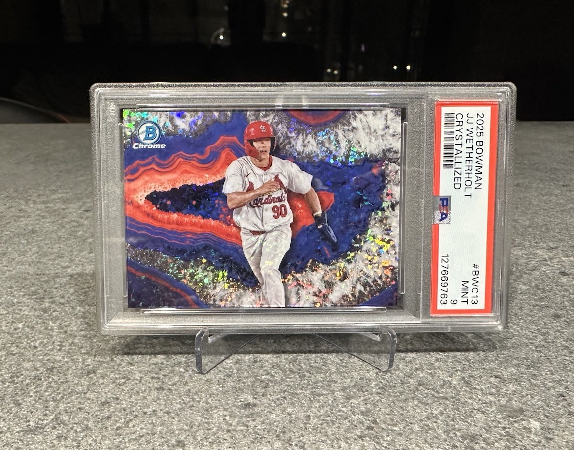 2025 Bowman - JJ Wetherholt #BWC13 Bowman Crystallized Refractor PSA 9 Cardinals