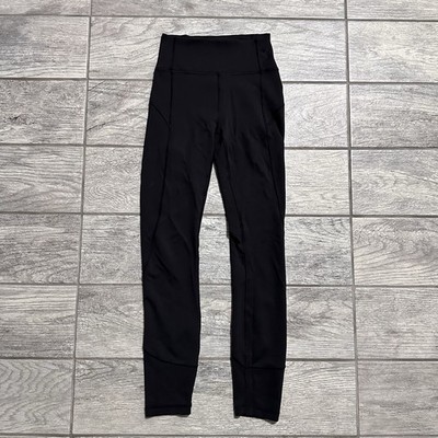 Lululemon Get In Line Super High-Rise Workout Black Legging Size 2 Gym 25 
