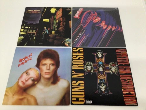 Lot of 10 Records (Vinyl): Bowie, Prince, Queen, Guns N Roses...