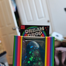 Nee Doh Dream Drop Tactile Squeeze Toy, Blue/Green Glitter, Ages 3