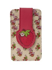 Womens Strawberry Shortcake Card Holder Wallet Button Snap Closure