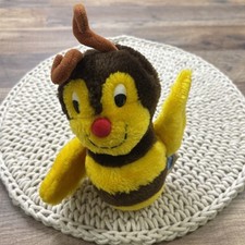 Dakin Fun Farm Bumble Bee Plush 7  Vintage 1983 Yellow Brown Bumblebee Plushie