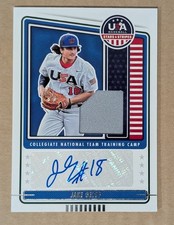 2023 USA Baseball Stars & Stripes Materials Jake Gelof (Blue Ink) Auto 19l7