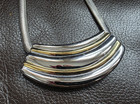Vintage Napier choker necklace in silver tone with gold tone accent — photo 1