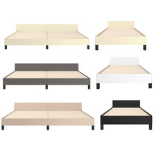 Bettgestell Einzelbett Singlebett Doppelbett Bettrahmen mit Kopfteil Kunstleder