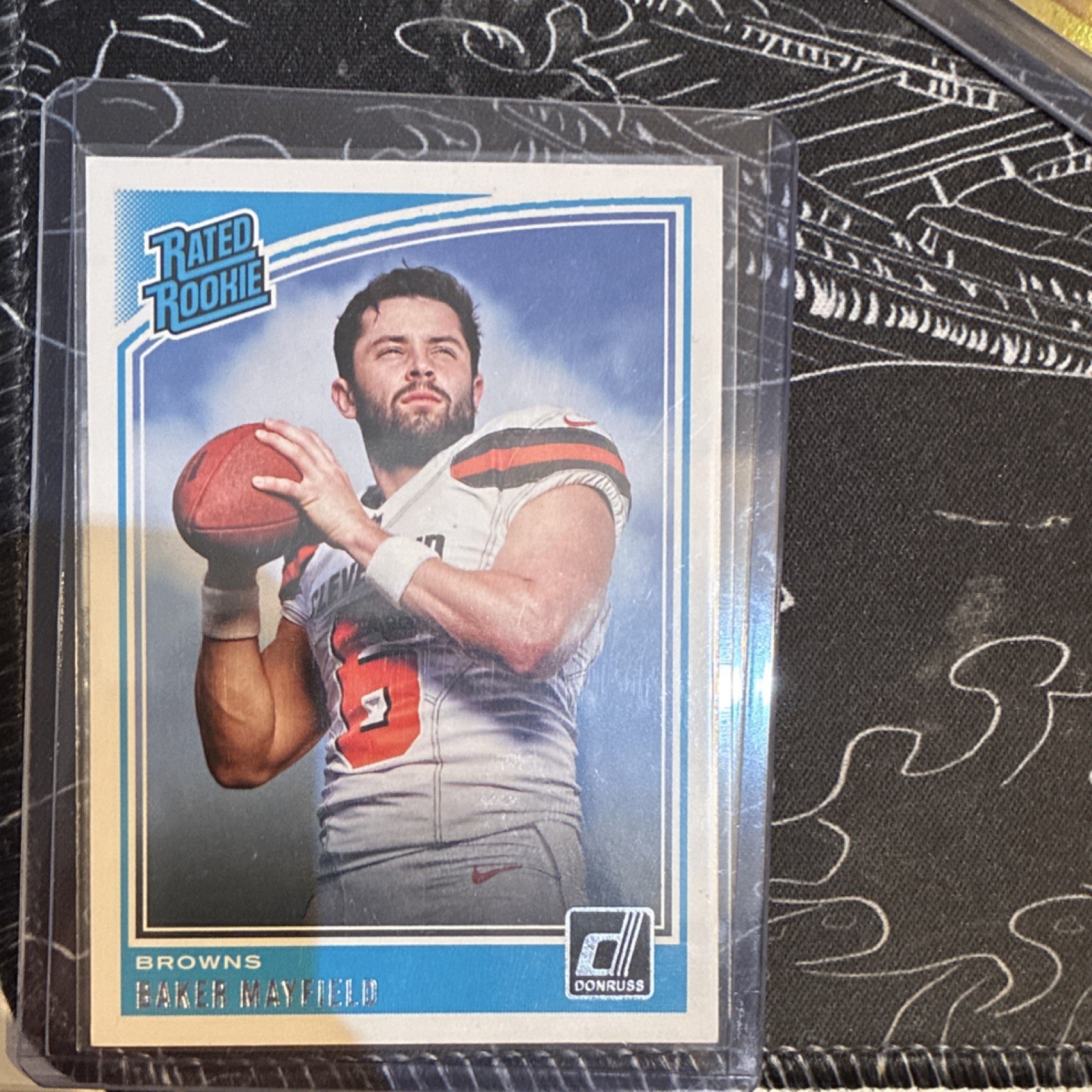 2018 Panini Donruss Rated Rookie Baker Mayfield #303 Cleveland Browns NFL Card