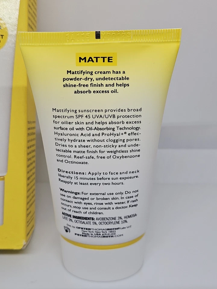 Protector solar Peter Thomas Roth Max mate control brillo FPS 45 amplio espectro 1,7 OZ Foto 2 de 2