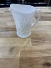 VINTAGE ANCHOR HOCKING MILK GLASS CREAMER PITCHER PINEAPPLE PATTERN