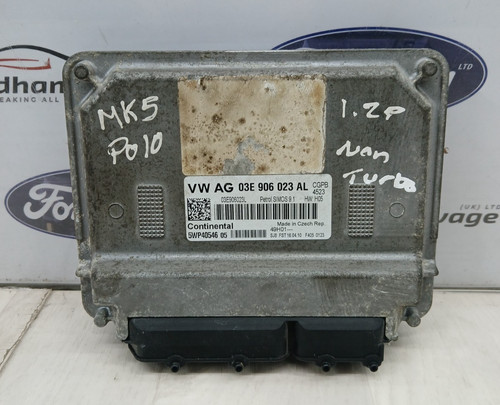 VOLKSWAGEN POLO MK5 6R 2009 - 2014 MOTORSTEUERGERÄT 1.2 BENZIN 03E906023AL