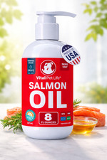 Salmon Oil for Dogs Cats 8 oz Omega 3 EPA DHA Skin Coat