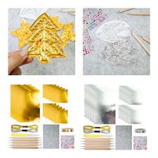 Foil Embossing Kit Foil Paper Sheets Craft Set Shiny Decorative Embossing Tools