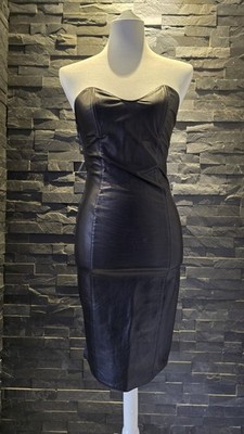 Echt Leder Corsagen Kleid Korsettkleid mit langer Rückenschnürung Gr.36