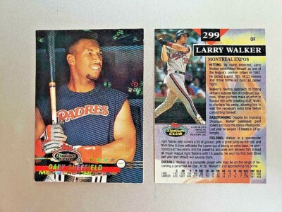 Baseball Cards-1993 STADIUM CLUB Cards - 300 Cards,1992 Stats