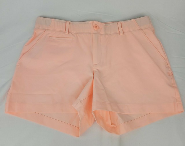 Under Armour Women's UA Links 4" Shorty Golf Shorts Peach Frost Size 10