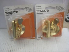 2 Slide-Co 171118 Wood Double Hung Windows Sash Lock 1-15/16" Brass Plated