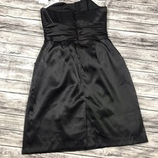 Davids Bridal black dress strapless wedding bridesmaid small 6
