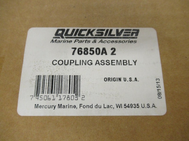 Mercury Mercruiser Quicksilver OEM Part # 76850a 2 Coupling ASSY 