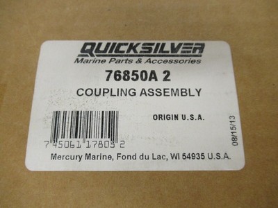 Mercury Mercruiser Quicksilver OEM Part # 76850a 2 Coupling ASSY 