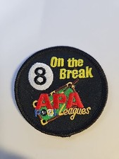 APA 8 ON THE BREAK PATCH AMERICAN POOLPLAYERS BLACK 2.5" Round